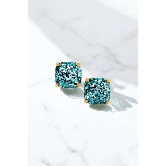 kate spade Jewelry - Kate Spade New York Small Square Studs Earrings Turquoise